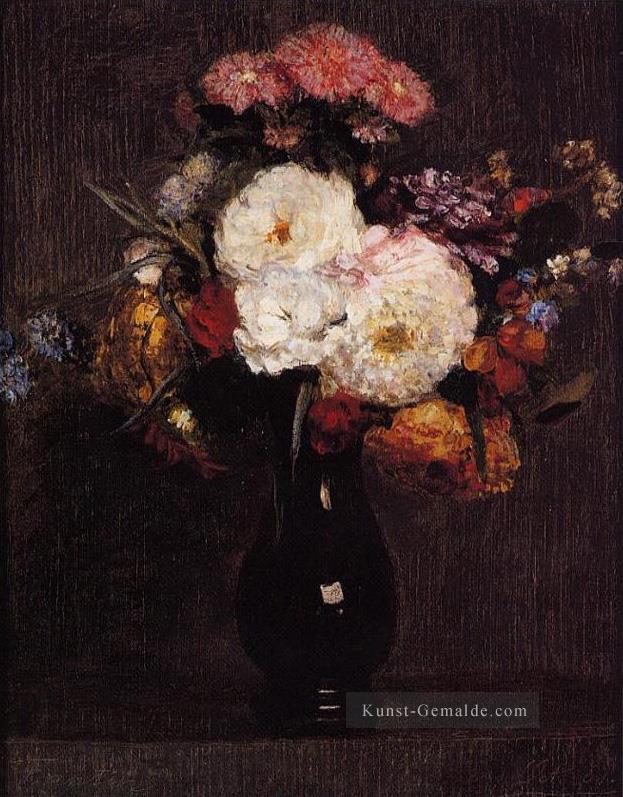 Dahlien Queens Gänseblümchen Rosen und Kornblumen Blumenmaler Henri Fantin Latour Ölgemälde
